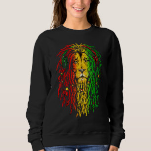 Reggae Rasta Lion Rastafarian Lion Reggae Music Sweatshirt