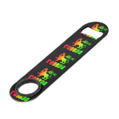 Reggae Rasta Lion Speed Flaschenöffner (Rückseite Schrägansicht)