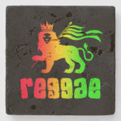 Reggae Rasta Lion Steinuntersetzer (Vorderseite)