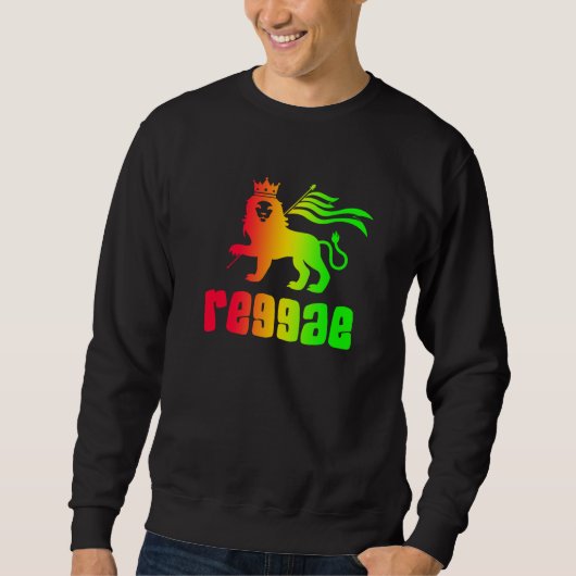 Reggae Rasta Lion Sweatshirt (Vorderseite)