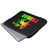 Reggae Rasta Löwe Laptopschutzhülle (Vorne Knopf)