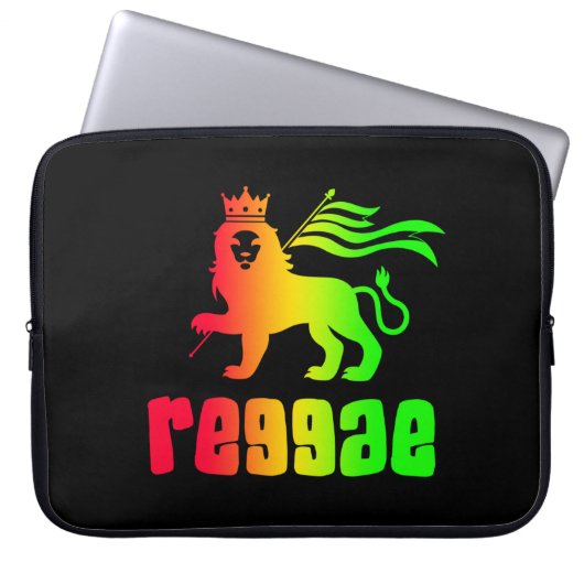 Reggae Rasta Löwe Laptopschutzhülle (Vorderseite)