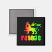Reggae Rasta Löwe Magnet (Vorderseite/Rückseite)