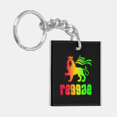 Reggae Rasta Löwe Schlüsselanhänger (Vorderseite links)