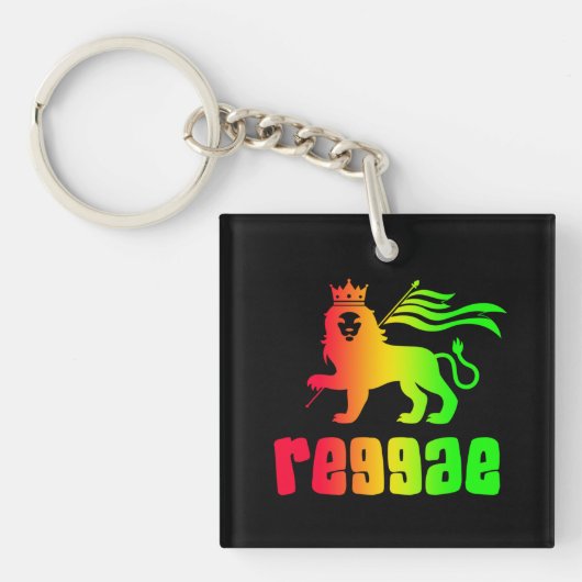 Reggae Rasta Löwe Schlüsselanhänger (Vorderseite)
