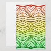 Reggae Rasta Musik-Stammes- Druck-Schönheit Briefpapier (Vorne/Hinten)