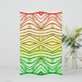 Reggae Rasta Musik-Stammes- Druck-Schönheit Briefpapier (Stehend Vorderseite)