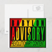 Reggae RASTA Postkarte (Vorne/Hinten)