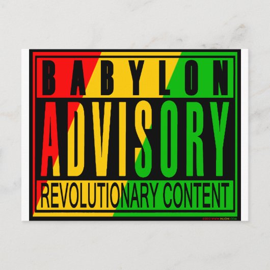 Reggae RASTA Postkarte (Vorderseite)