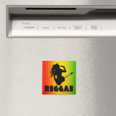 Reggae Rasta Rastafarian Jamaikanische Quadratmagn Magnet (In Situ (Geschirrspüler))