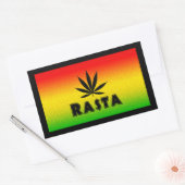 Reggae Rasta Rastafarian Leaf Rectangle Stickers (Umschlag)