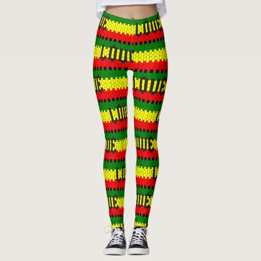 Reggae Rastafara Love - Power Yoga Leggings (Vorderseite)