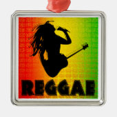 Reggae Rastafarian Premium Square Ornament (Vorne)