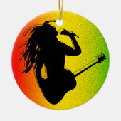 Reggae Rastafarian Standard Round Ornament (Vorne)