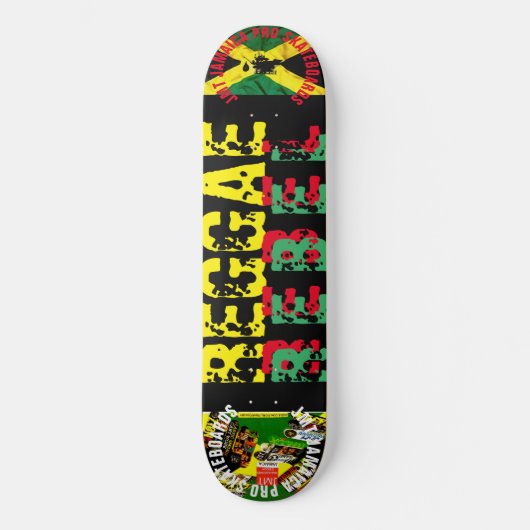 REGGAE REBELL 8 1/4" Skateboard Deck (Vorderseite)
