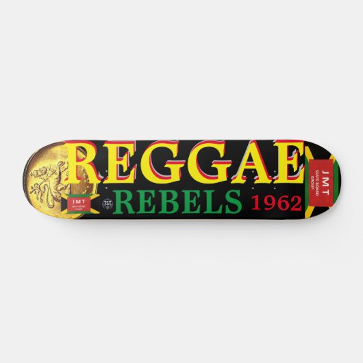 REGGAE REBELS JMT 7 3/4" Skateboard Deck (Horizontal)