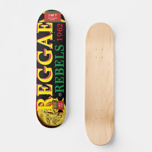 REGGAE REBELS JMT 7 3/4" Skateboard Deck (Vorderseite)