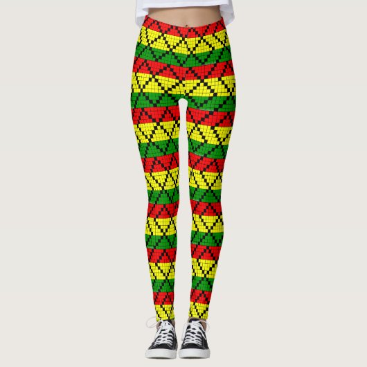 Reggae Roots Rasta Hippie - Yoga Leggings (Vorderseite)