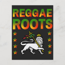 REGGAE ROOTS RASTA LION DE JUDA EINLADUNGSPOSTKARTE