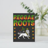 REGGAE ROOTS RASTA LION DE JUDA EINLADUNGSPOSTKARTE (Stehend Vorderseite)
