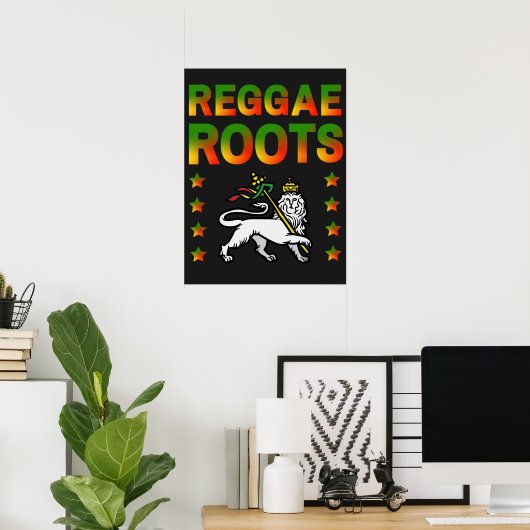 REGGAE ROOTS RASTA LION DE JUDA POSTER (Heimbüro)