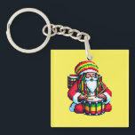 Reggae Santa Drummer - Fun Pixel Art Christmas Schlüsselanhänger<br><div class="desc">Das ist der Urlaubsmarsch mit Inselvibes! Das Design des Reggae Santa Drummer besteht aus einer Pixelkunst, die der Weihnachtsmann spielt, Reggae-Rhythmus verbreitet und Weihnachtsjubeln in perfekter Harmonie. Dieses lustige und einzigartige Design verbindet Feststimmung mit tropischer Musikkultur und macht es zu einem Muss für Reggaefans und Urlauber gleichermaßen. Dieses Design ist...</div>