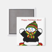 Reggae-Schneemann-Magnet Magnet (Vorderseite/Rückseite)