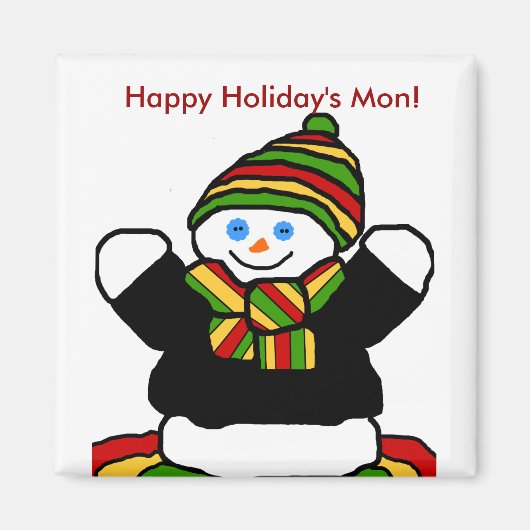 Reggae-Schneemann-Magnet Magnet (Vorne)