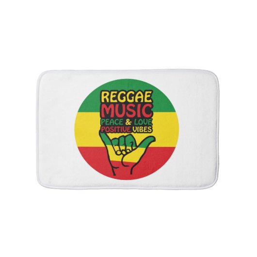 Reggae Shaka Hand mit positiven Zitaten Badematte (Vorderseite)
