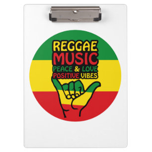 Reggae Shaka Hand mit positiven Zitaten Klemmbrett