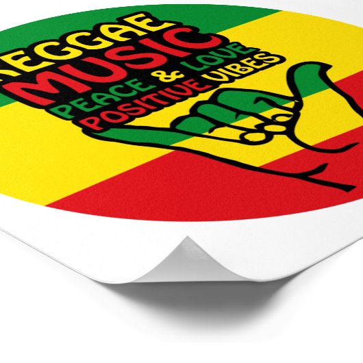 Reggae Shaka Hand mit positiven Zitaten Poster (Ecke)