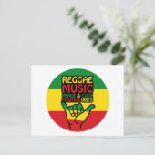 Reggae Shaka Hand mit positiven Zitaten Postkarte (Stehend Vorderseite)