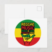 Reggae Shaka Hand mit positiven Zitaten Postkarte (Vorne/Hinten)
