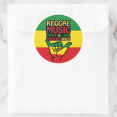 Reggae Shaka Hand mit positiven Zitaten Runder Aufkleber (Tasche)