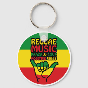 Reggae Shaka Hand mit positiven Zitaten Schlüsselanhänger