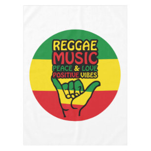 Reggae Shaka Hand mit positiven Zitaten Tischdecke