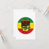Reggae Shaka Hand with positive quotes Karte (Vorderseite/Rückseite Beispiel)