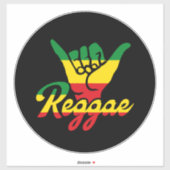 Reggae Shaka Hands mit Reggaefarben Aufkleber (Blatt)