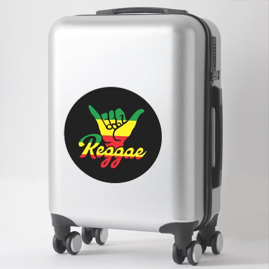 Reggae Shaka Hands mit Reggaefarben Aufkleber (Koffer)
