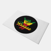 Reggae Shaka Hands with reggae colors Fußmatte (Schrägansicht)