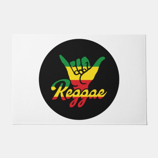 Reggae Shaka Hands with reggae colors Fußmatte (Vorderseite)