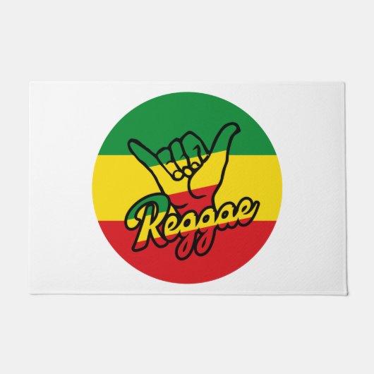 Reggae Shaka Hands with reggae colors Fußmatte (Vorderseite)