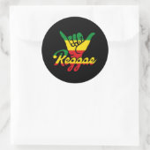 Reggae Shaka Hands with reggae colors Runder Aufkleber (Tasche)