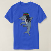 Reggae Shark Funny Dreadlock Rasta T-Shirt (Design vorne)