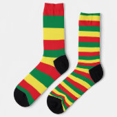 Reggae Socken Reggae Rasta Roots (Linkes Detail)