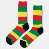 Reggae Socken Reggae Rasta Roots (Linkes Detail)