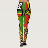 Reggae Steppers Leggings Rastafarian Designs (Rückseite)