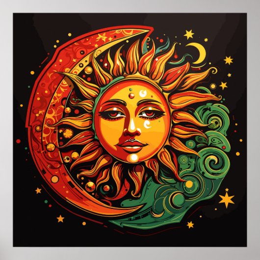 Reggae Sun & Moon Poster (Vorne)