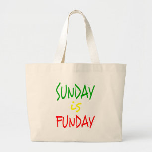 Reggae Sunday Is Funday Jumbo Stoffbeutel