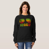 Reggae Sunglasses Rastafari Rasta Jamaica Reggae M Sweatshirt (Vorne ganz)